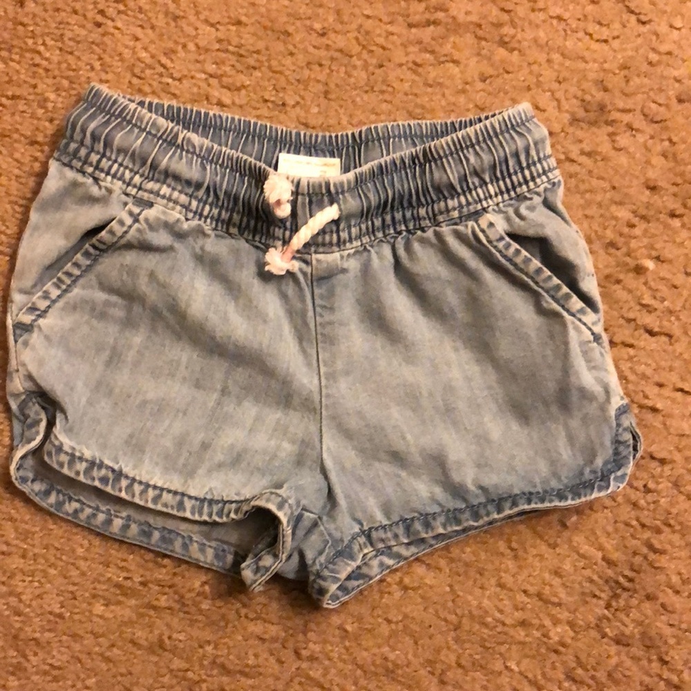Chambray girls shorts